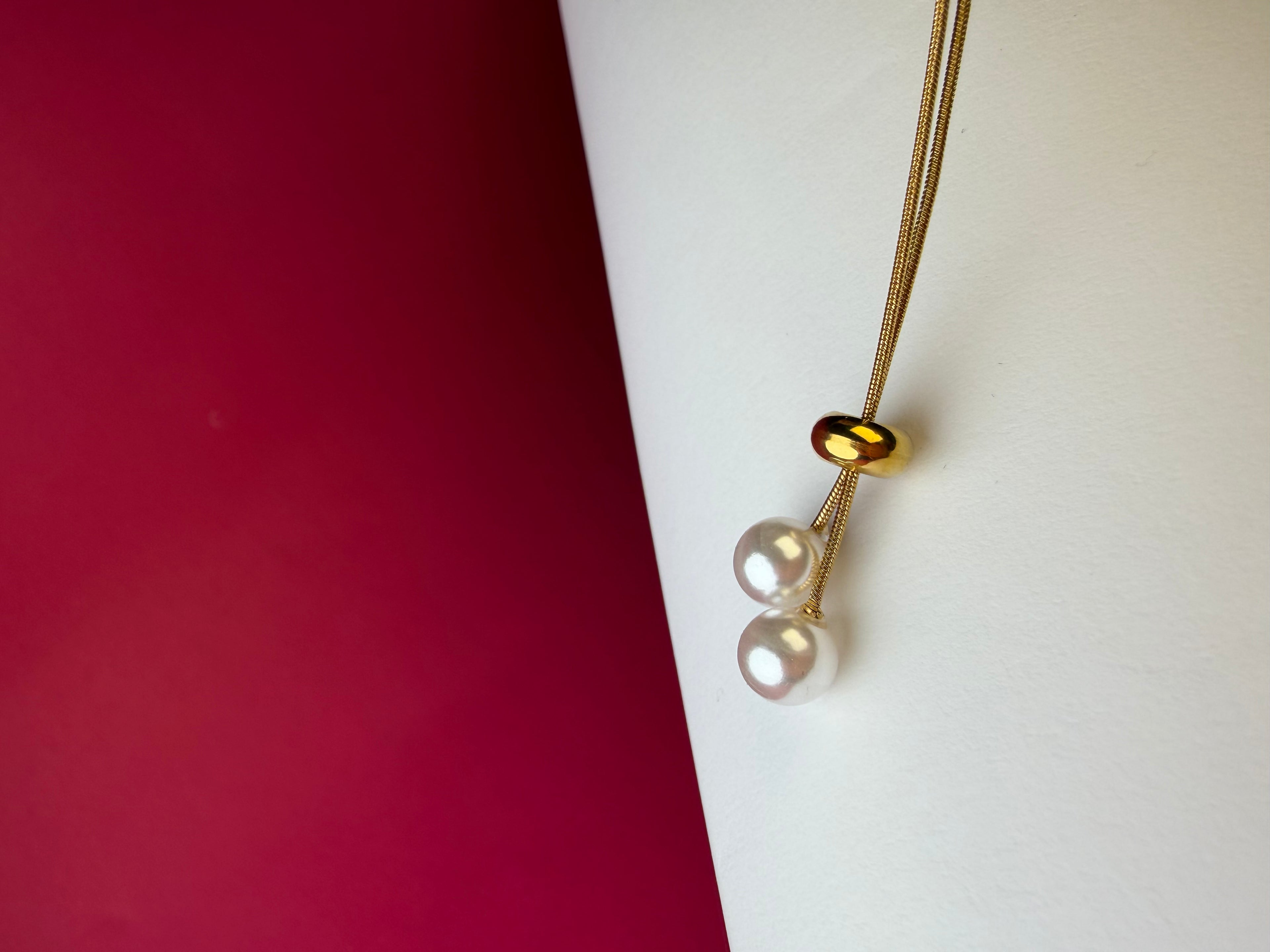 Luxury Pearl Drop Lariat Necklace