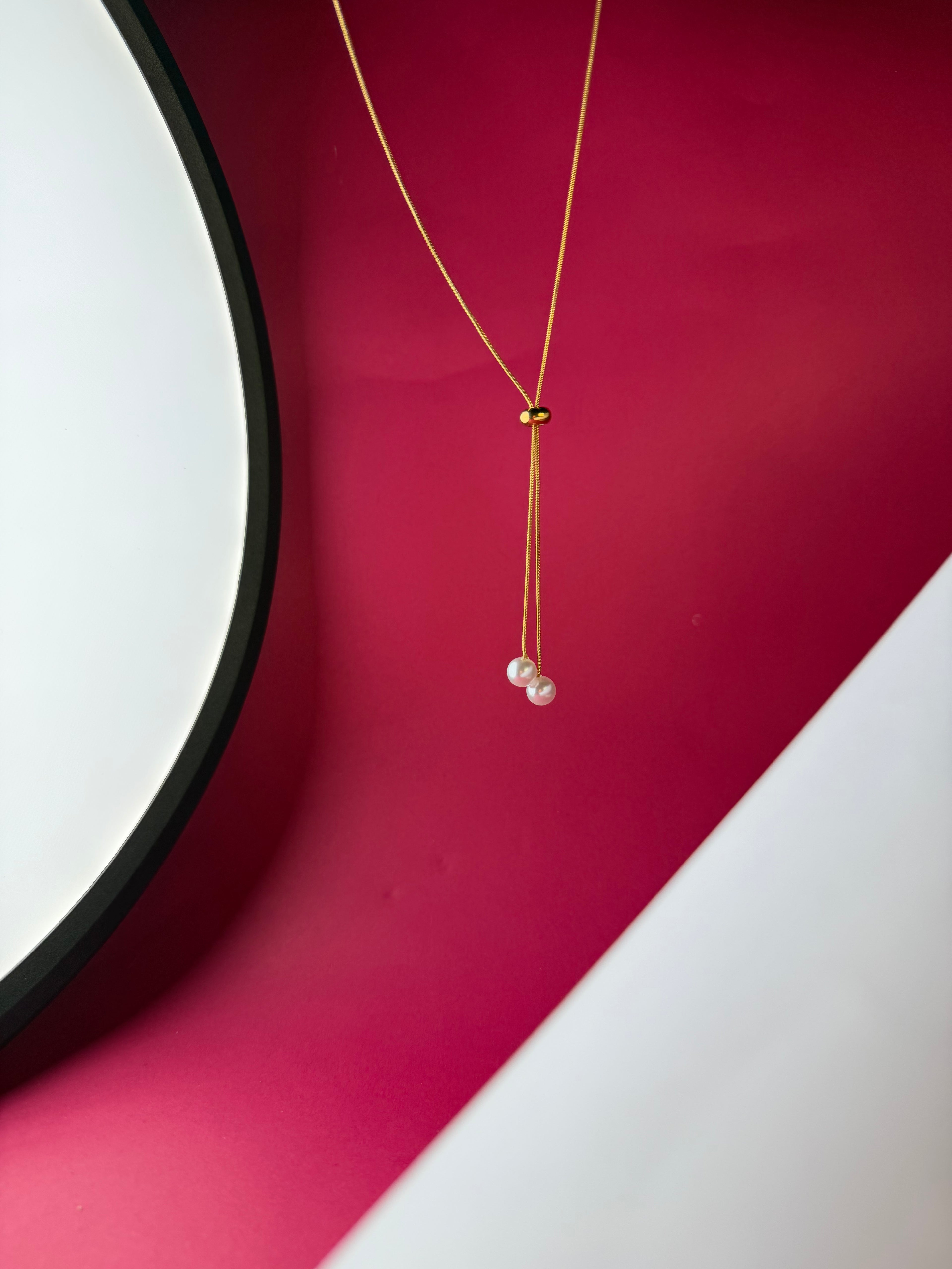 Luxury Pearl Drop Lariat Necklace