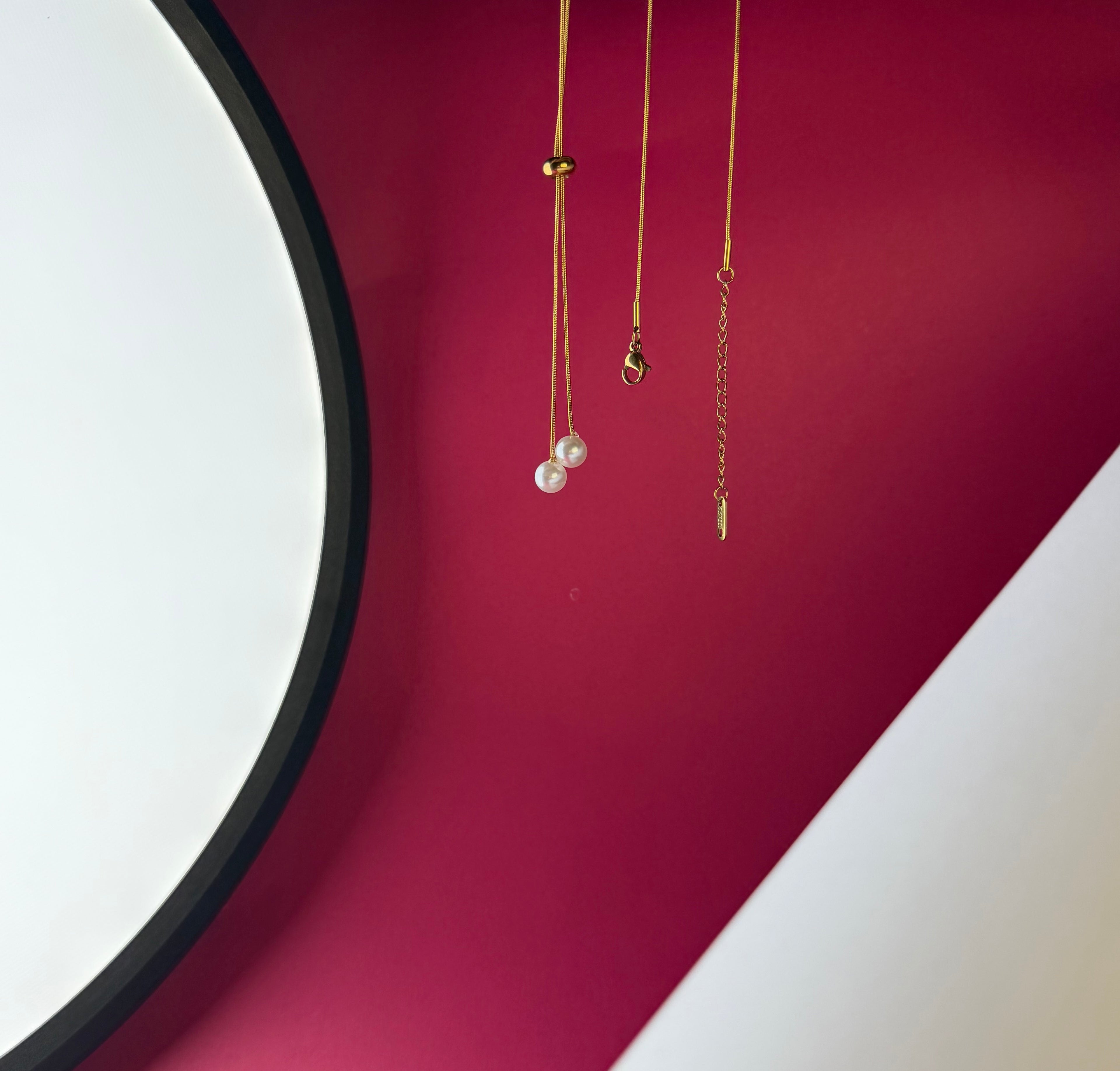 Luxury Pearl Drop Lariat Necklace