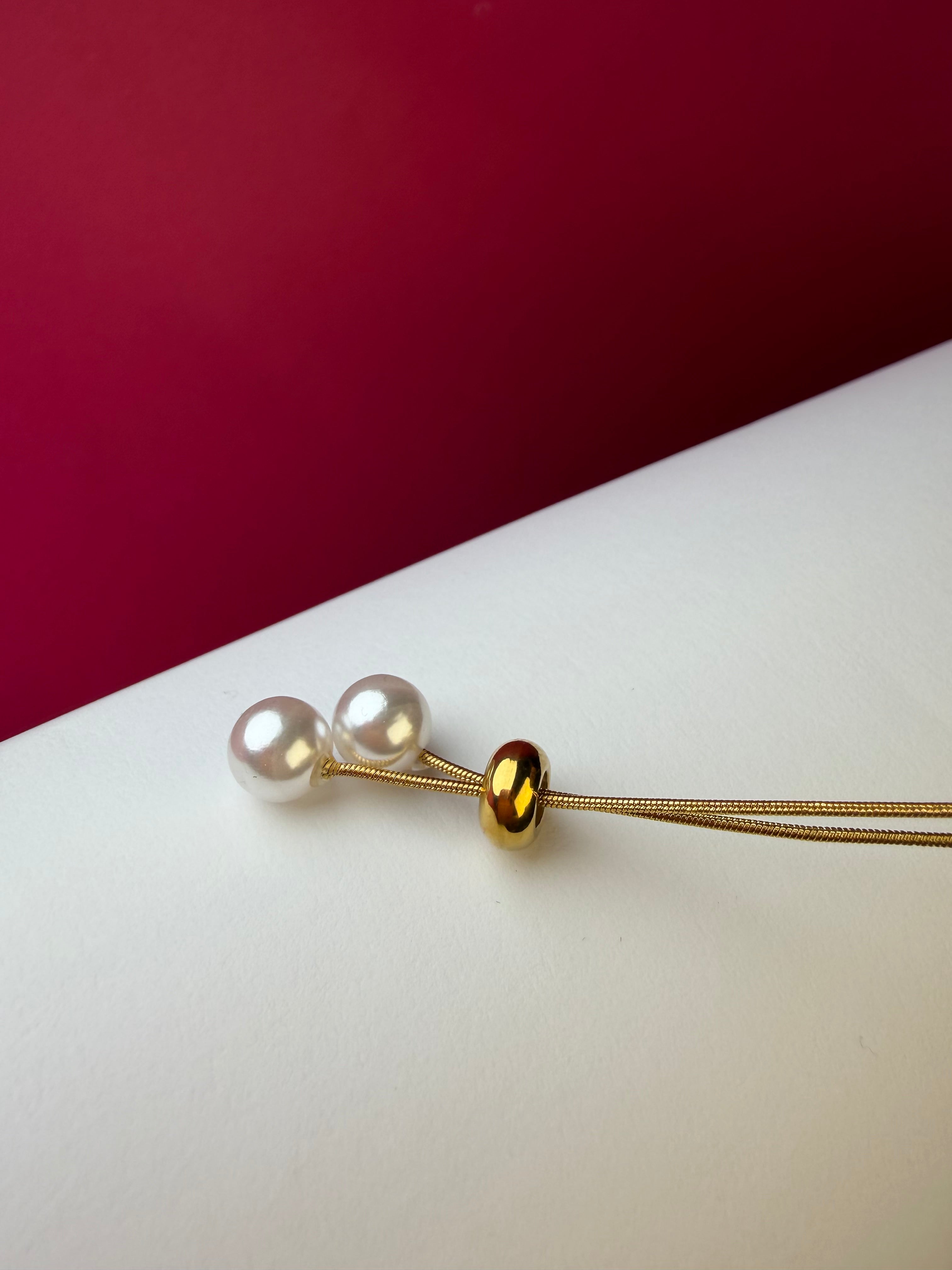 Luxury Pearl Drop Lariat Necklace