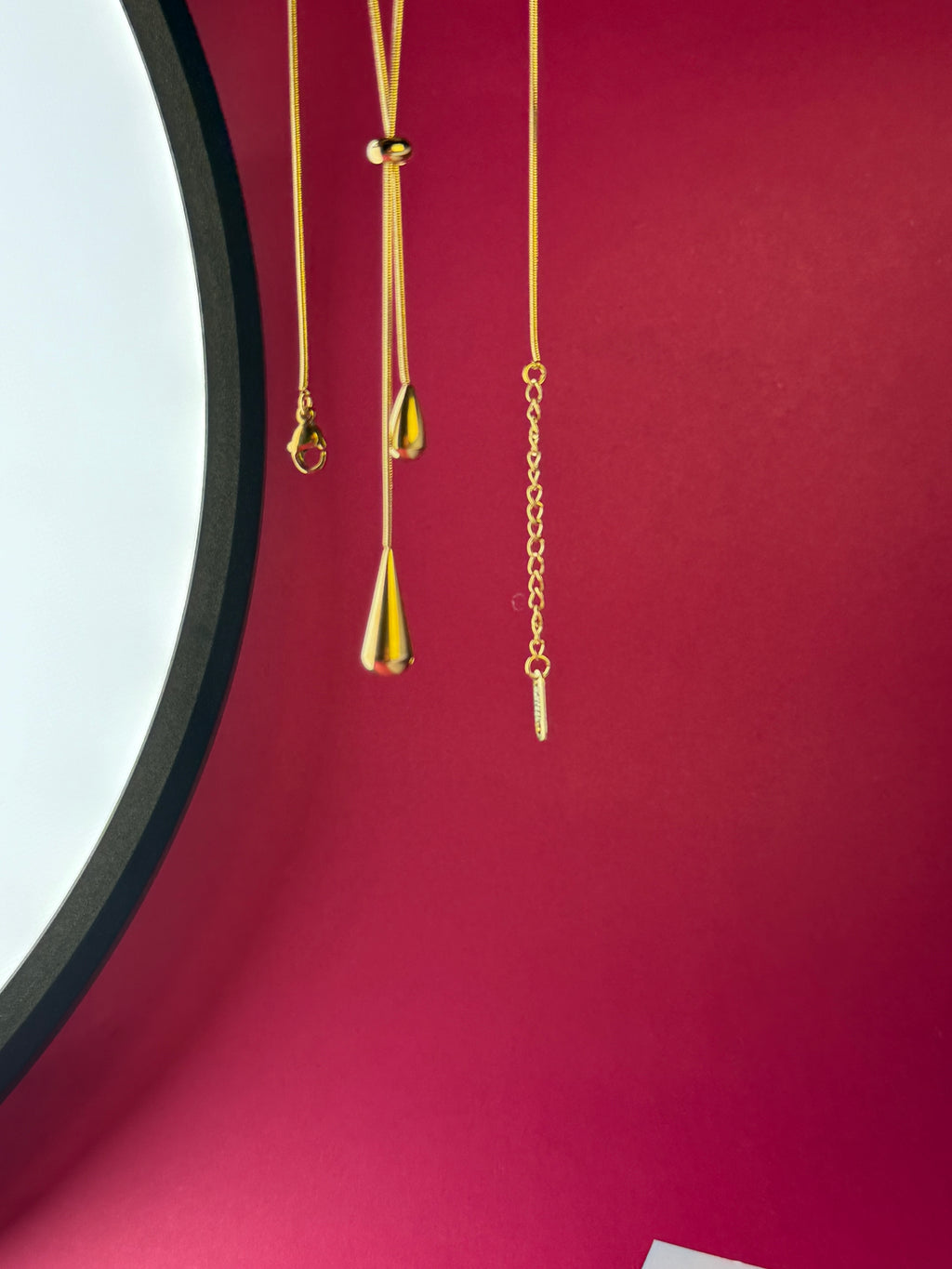 The Imperial Gold-Drop Mesh Choker – Gold-Tone Stainless Steel Heritage Necklace