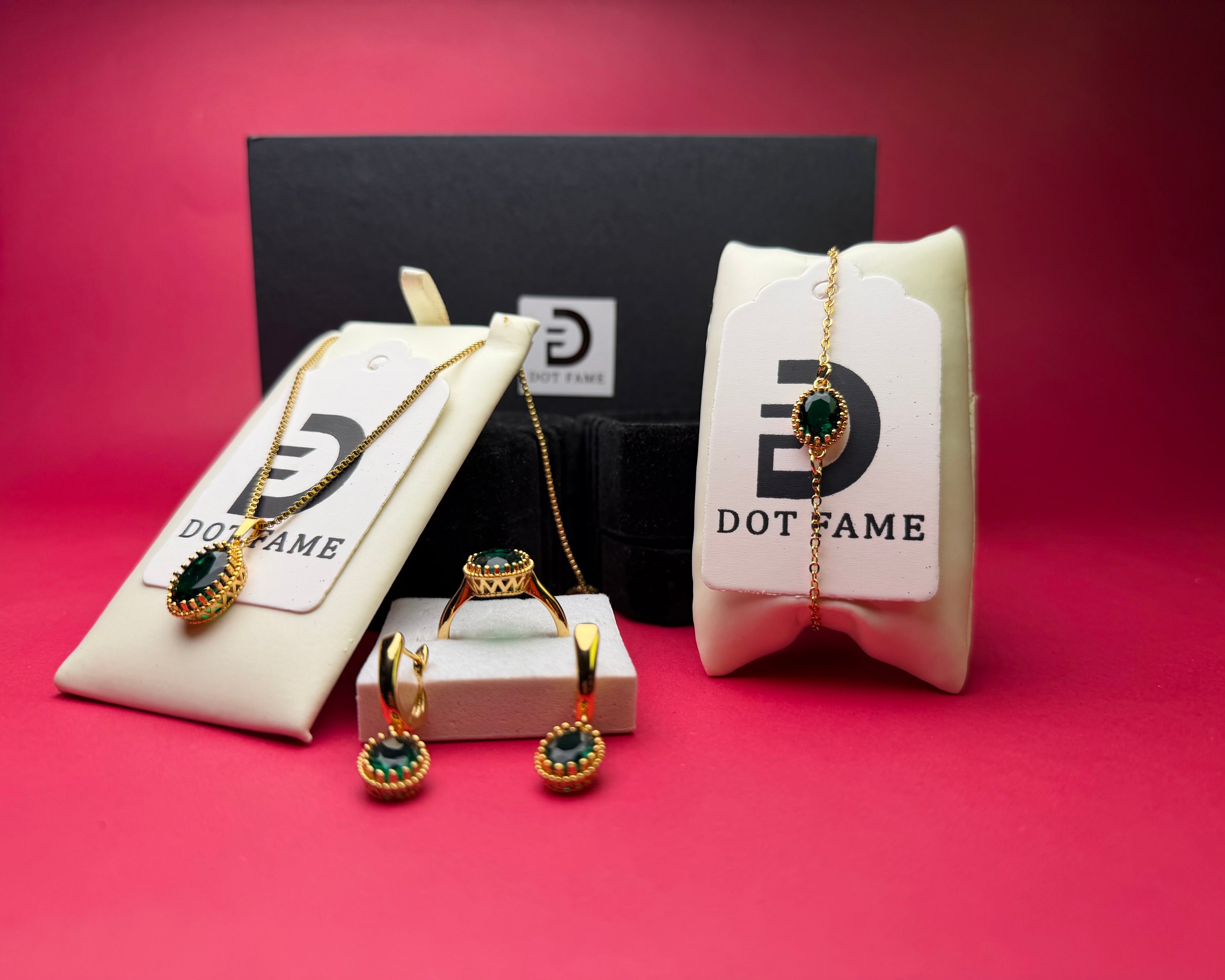 Crystal Elegance Stainless Steel Jewelry Set