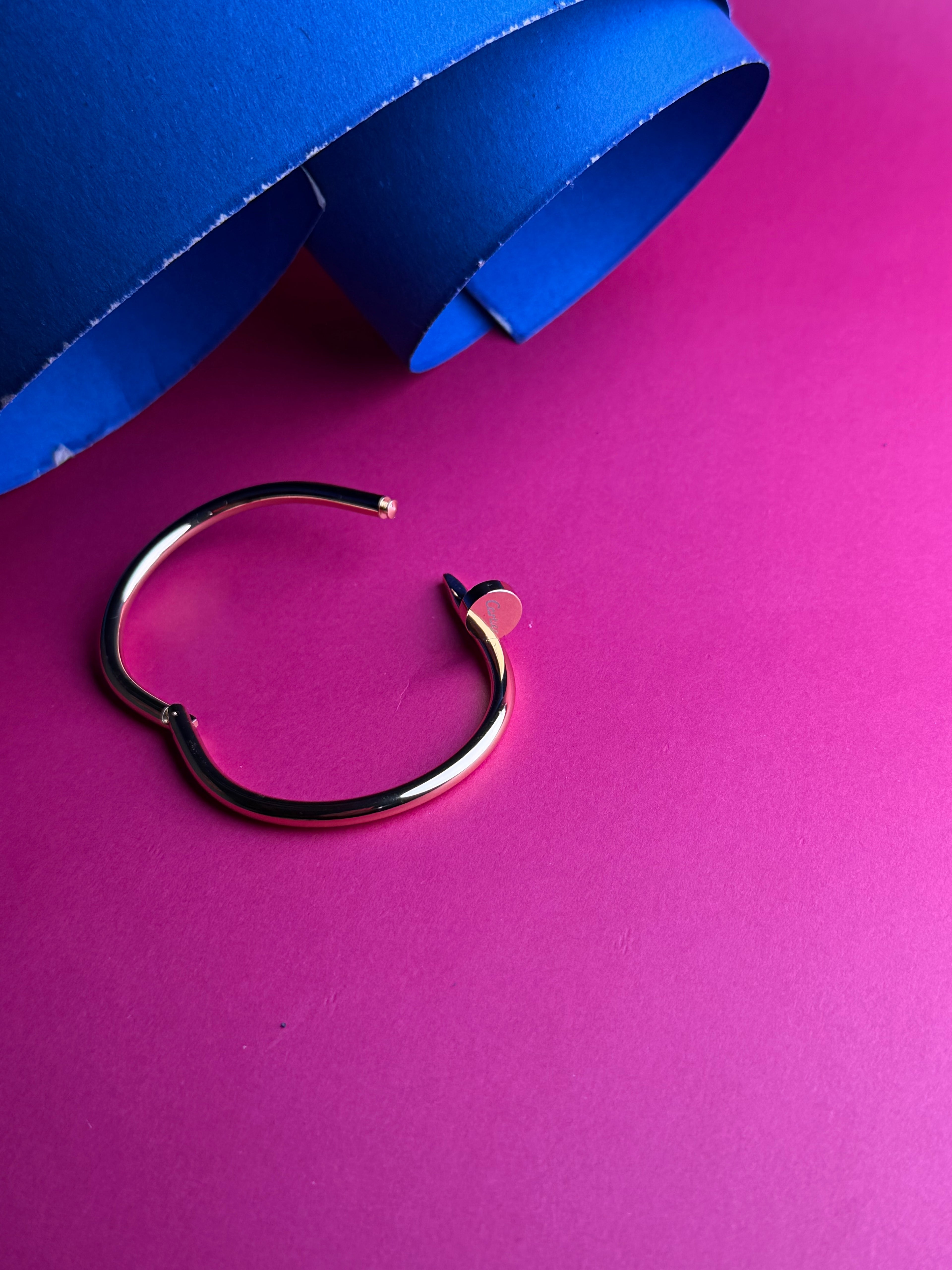 Luxury Inspired Nail Bangle – Iconic Gold-Tone Spiral Cuff Bracelet