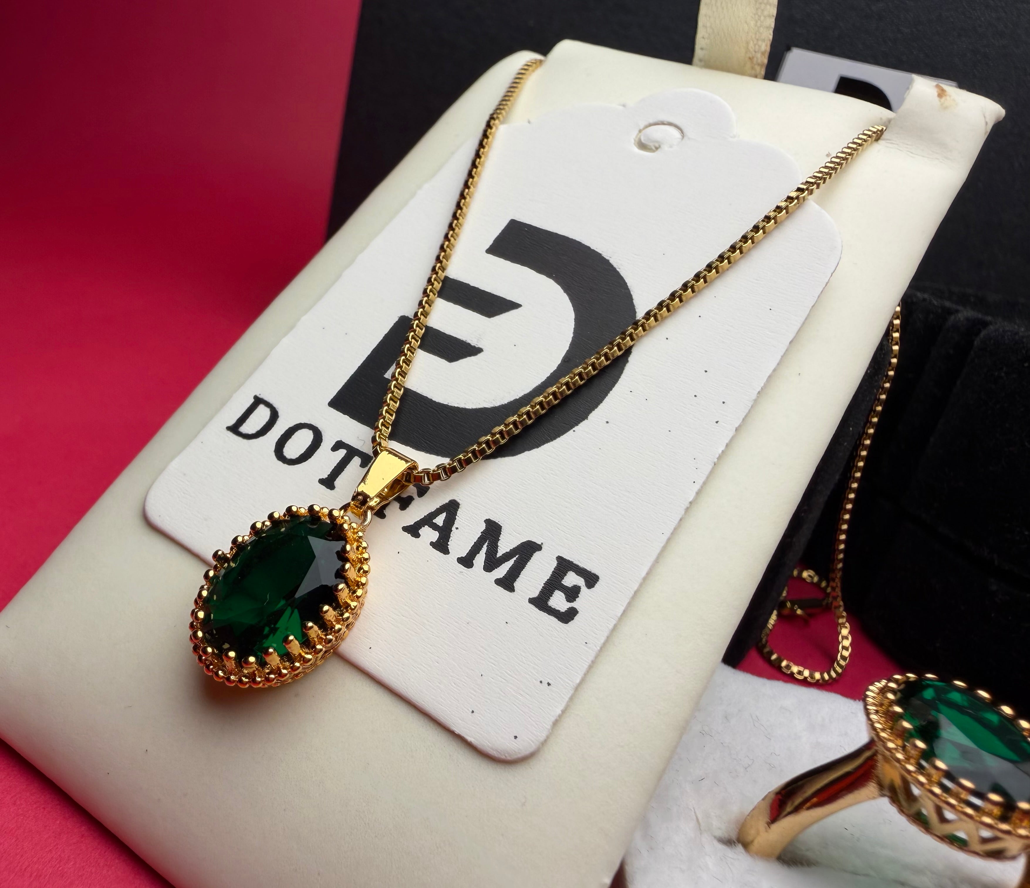 Crystal Elegance Stainless Steel Jewelry Set